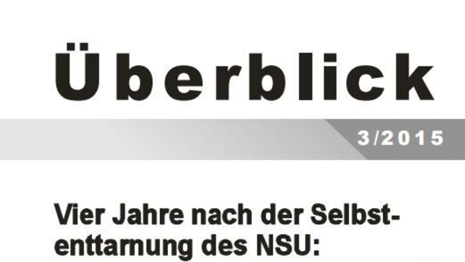 Überblick 3/2015 des IDA-NRW