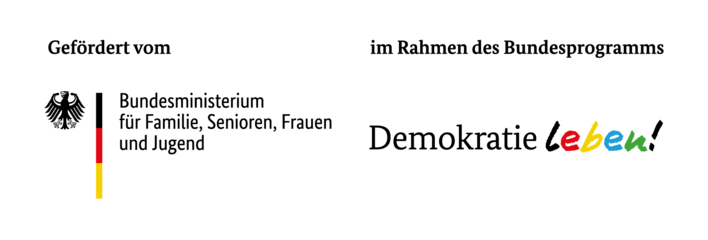 Logos - Bundesministerium für Familie, Senioren, Frauen und Jugend / Programm Demokratie leben!