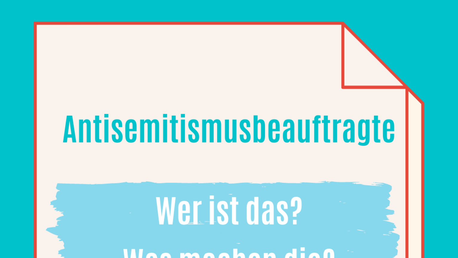 #1 Antisemitismusbauftragte in NRW: Wer ist das? Was machen die? Antisemitismusbauftragte in NRW: Wer ist das? Was machen die?