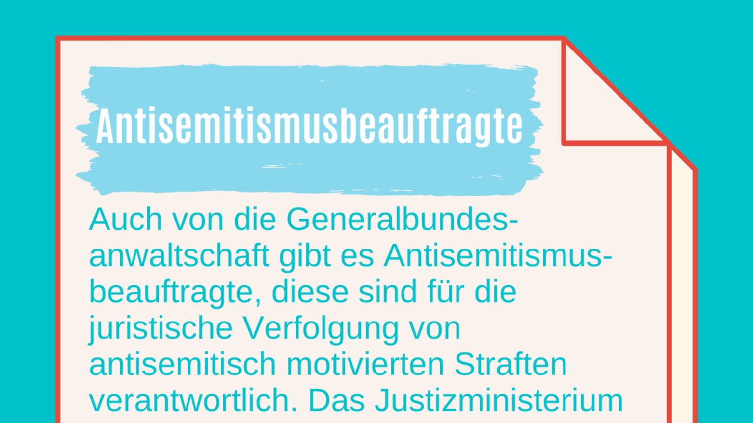 #3: Antisemitismusbeauftrage in NRW: Wer ist das und was machen die? Antisemitismusbauftragte: Antisemitismusbeauftragte der Generalbundesanwaltschaft sind für die juristische Verfolgung von antisemitisch motivierten Straften verantwortlich. Das Justizministerium veranlasst jetzt die Berufung von jeweils einem Antisemitismusbeauftragten in den 19 Staatsanwaltschaften und drei Generalstaatsanwaltschaften in NRW. Diese stehen auch mit jüdischen Gemeinden in NRW im engen Austausch.