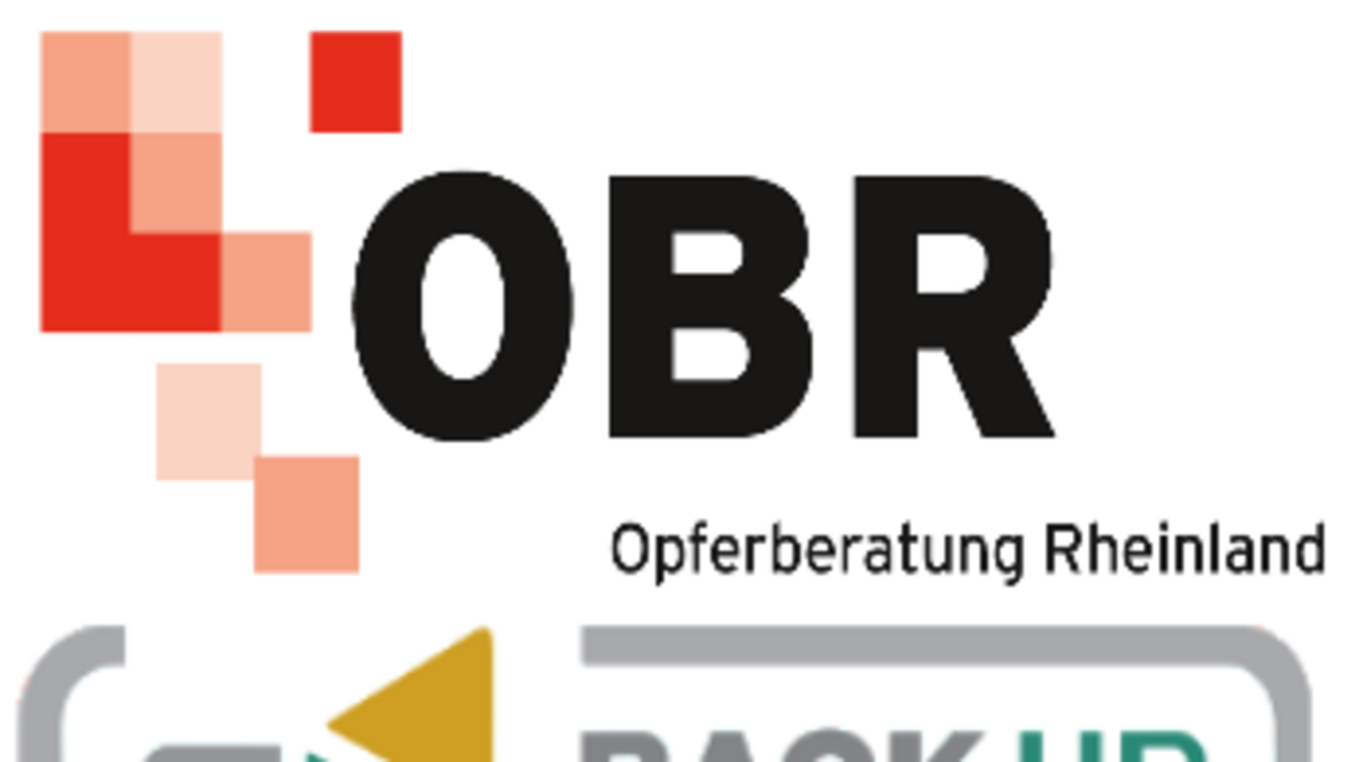 Logos des Opferberatungsstellen in NRW: OBR und BackUp