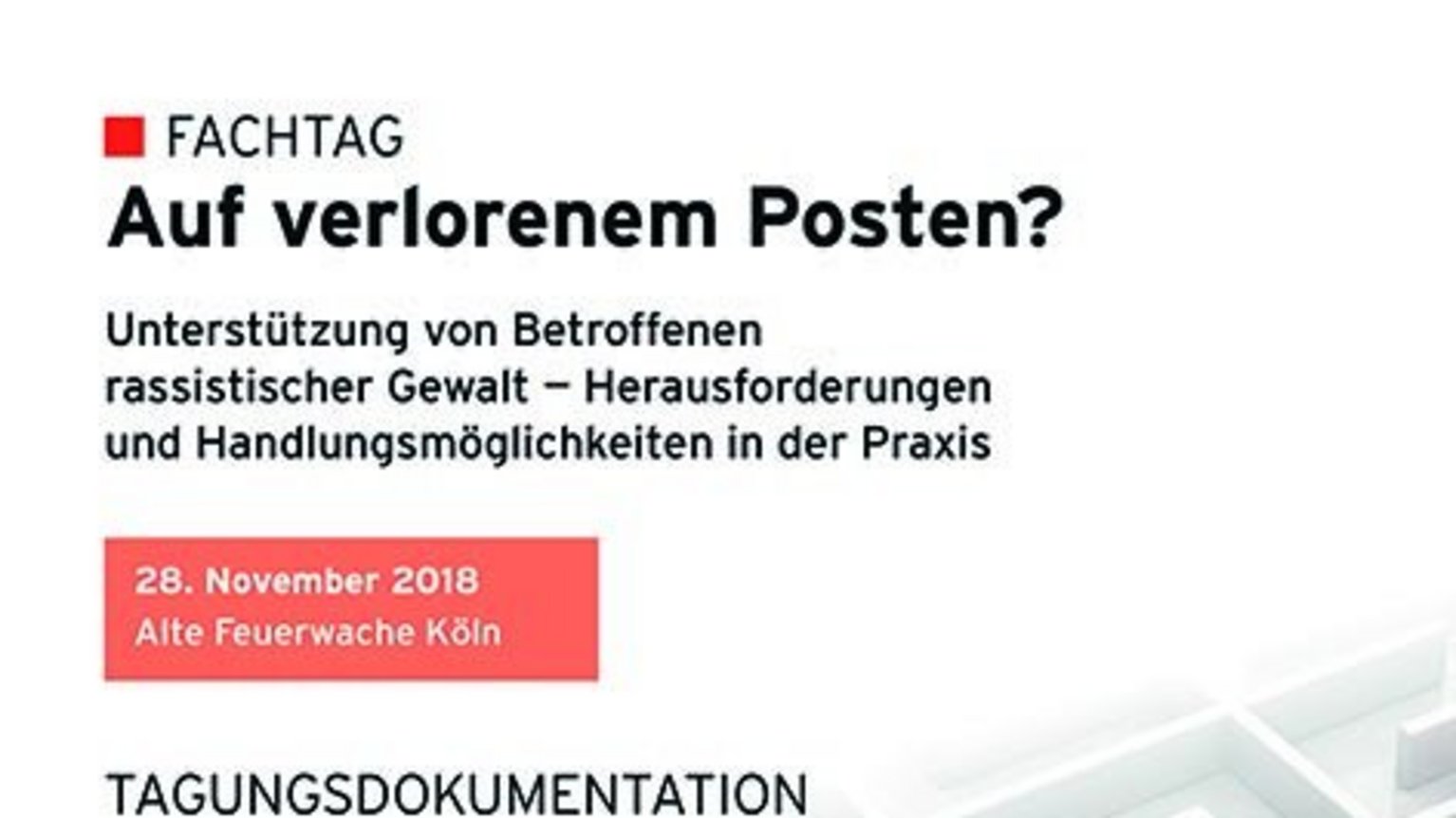 "Tagungsdokumentation Auf verlorenem Posten"