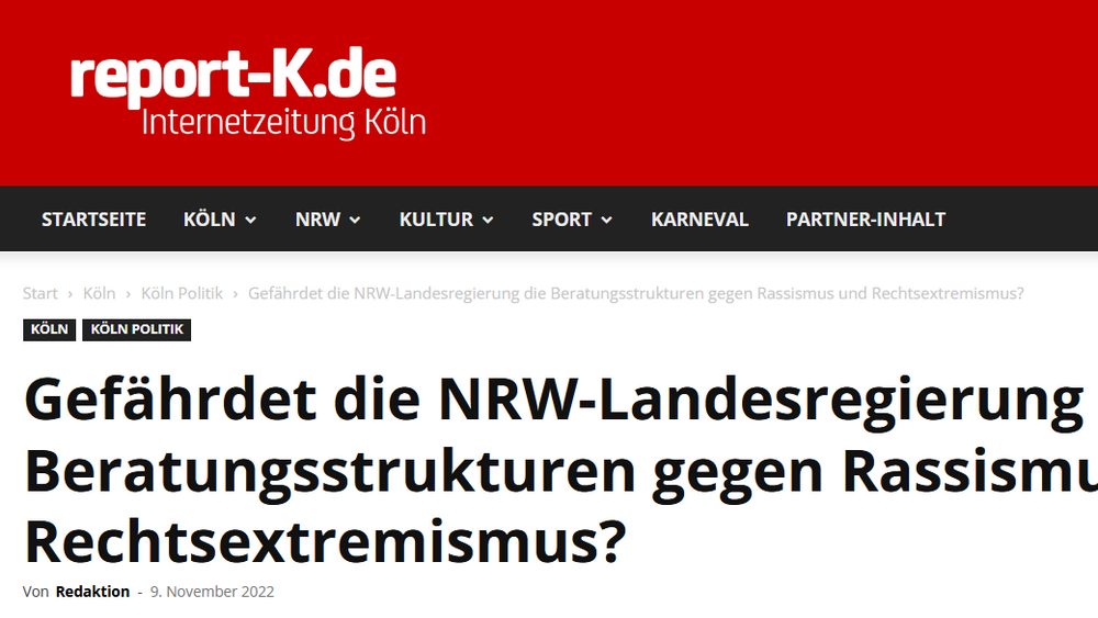 Artikelausschnitt: Report-K. 09.11.2022